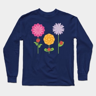 Ladybugs in a Flower Garden Long Sleeve T-Shirt